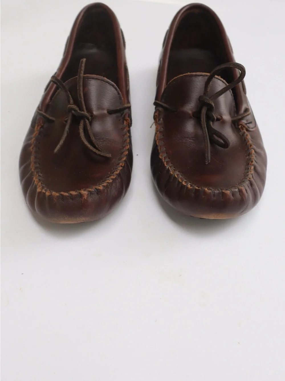 Minnetonka Classic Driver Moccasins Women’s 9 Brown Leather Loafers Style 698